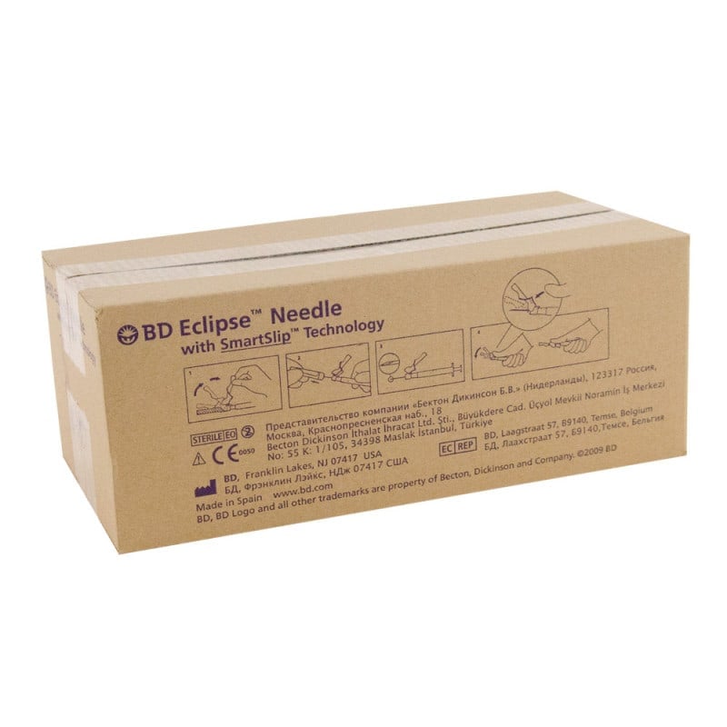 BD Eclipse Safety Needles || 21G, 1-1/2", 0.80 x 40mm || Pack of 100