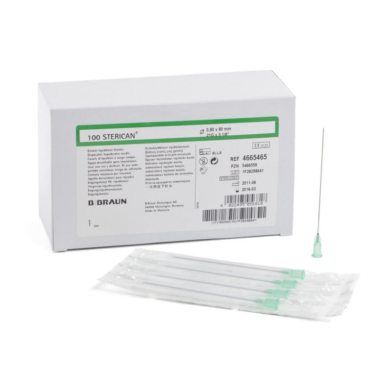 Braun Sterican Intramuscular Needles || 21G, 2", 0.8 x 50mm || Pack of 100