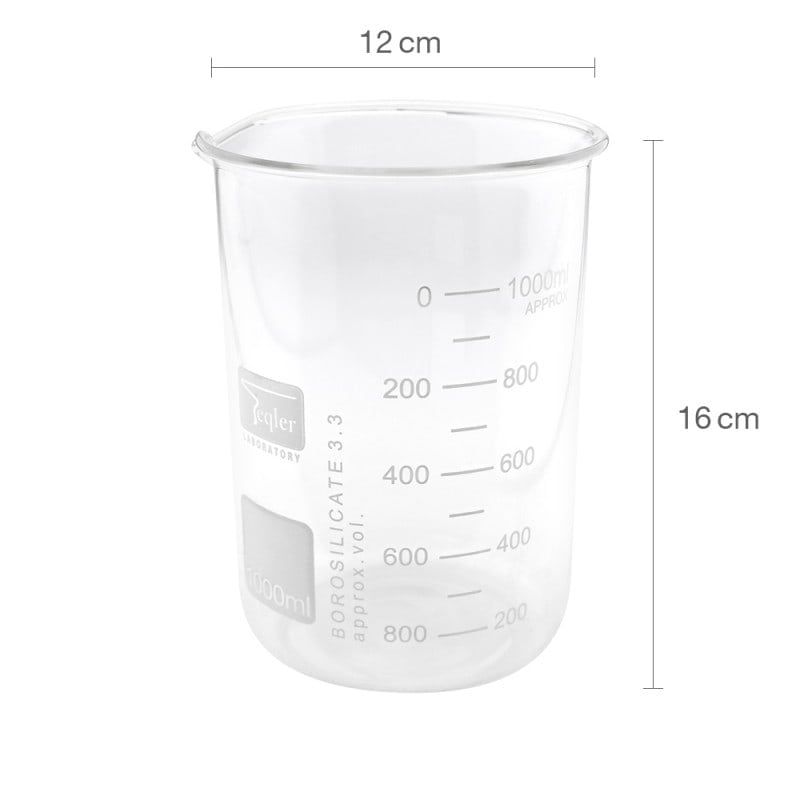 Glass Beaker || Low Form || 1,000 ml