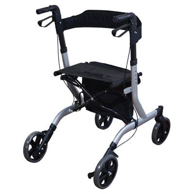 Aidapt Deluxe Ultra Lightweight Folding 4 Wheeled Rollator - Grey