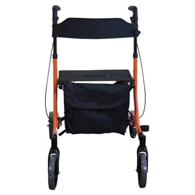 Aidapt Deluxe Ultra Lightweight Folding 4 Wheeled Rollator - Orange