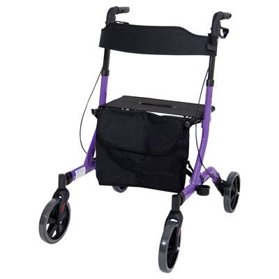 Aidapt Deluxe Ultra Lightweight Folding 4 Wheeled Rollator - Purple