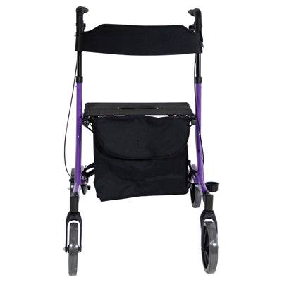 Aidapt Deluxe Ultra Lightweight Folding 4 Wheeled Rollator - Purple