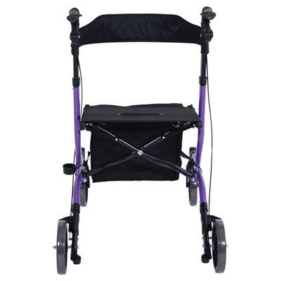 Aidapt Deluxe Ultra Lightweight Folding 4 Wheeled Rollator - Purple