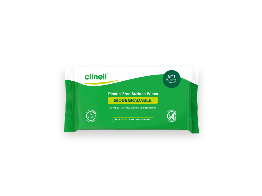 Clinell Universal Biodegradable Surface Wipes || Pack of 60