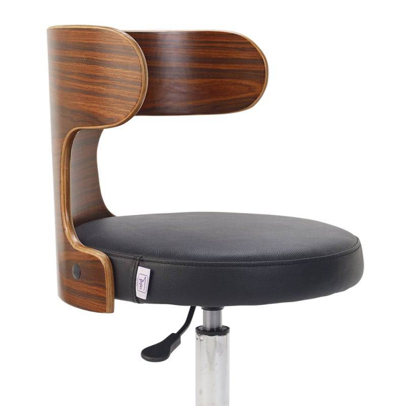 Designer Swivel Stool - Black