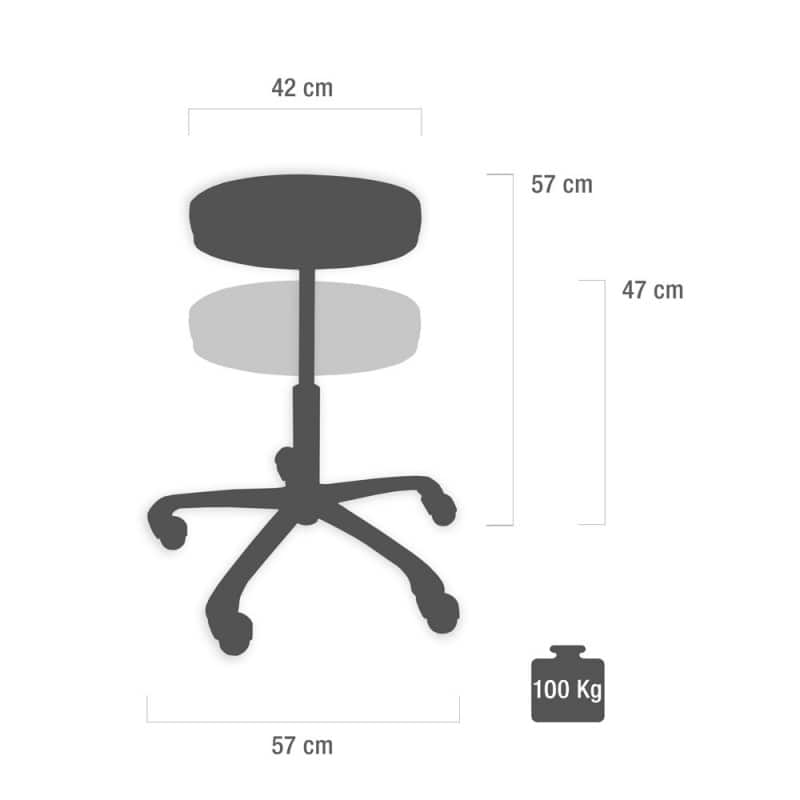 Designer Swivel Stool - Black