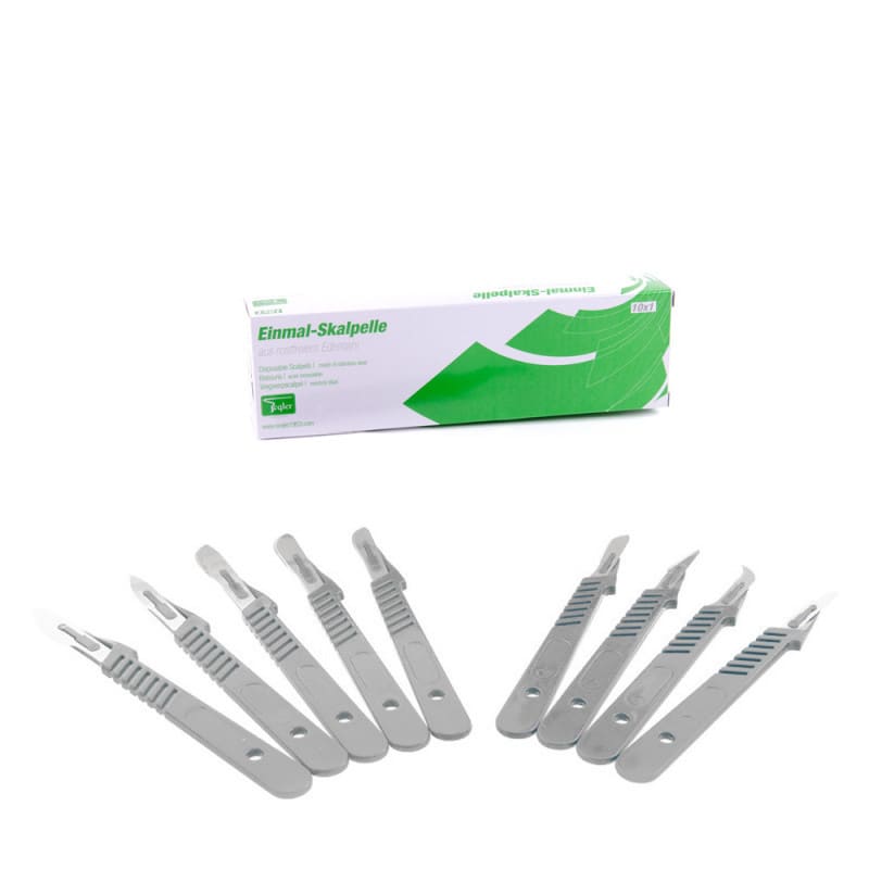 Disposable Sterile Scalpels with Steel Blade No 21 (Box of 10)