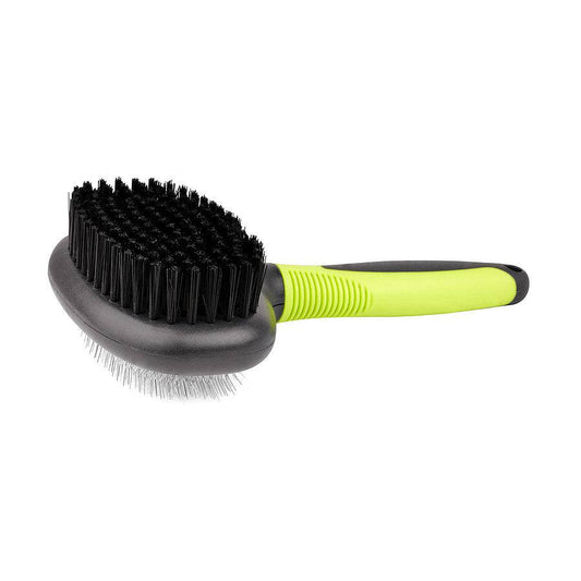 Double-Sided Fur Brush with Classic Handle