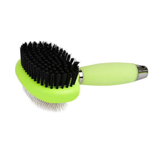 Double-Sided Fur Brush with Soft Handle