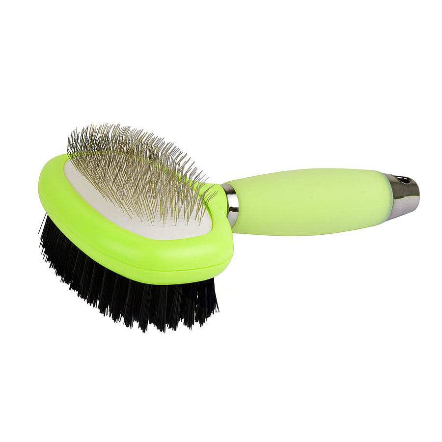 Double-Sided Fur Brush with Soft Handle