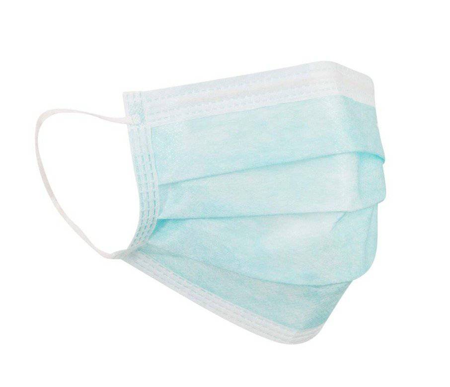 Fluid Resistant Disposable Face Masks : Pack of 6