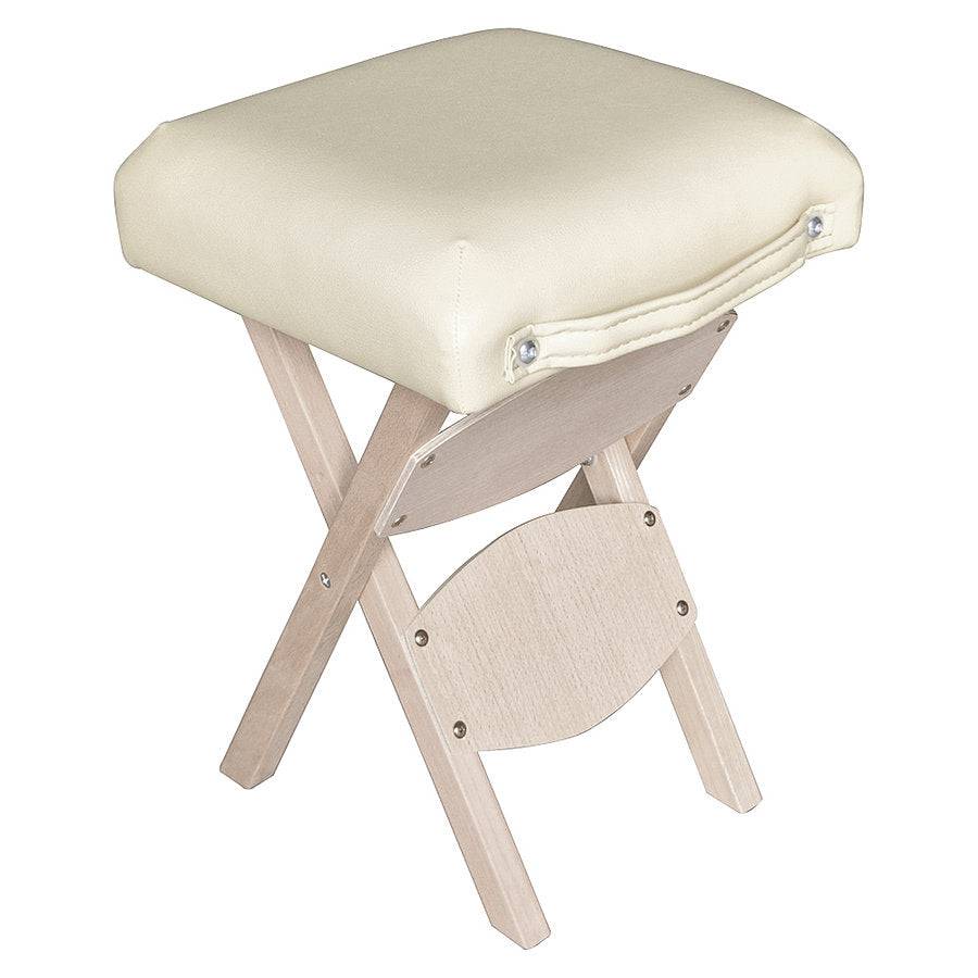 Folding Wooden Stool - Light Beige