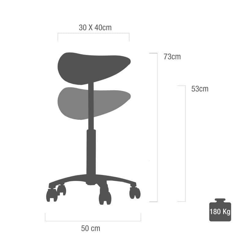 Revolving Stool with Tilting --- SADDLE STOOL ***Magenta colour***