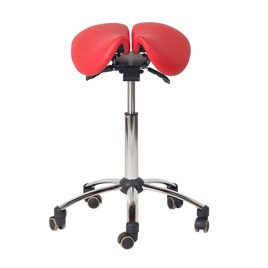 Split-Seat Saddle Stool - Red