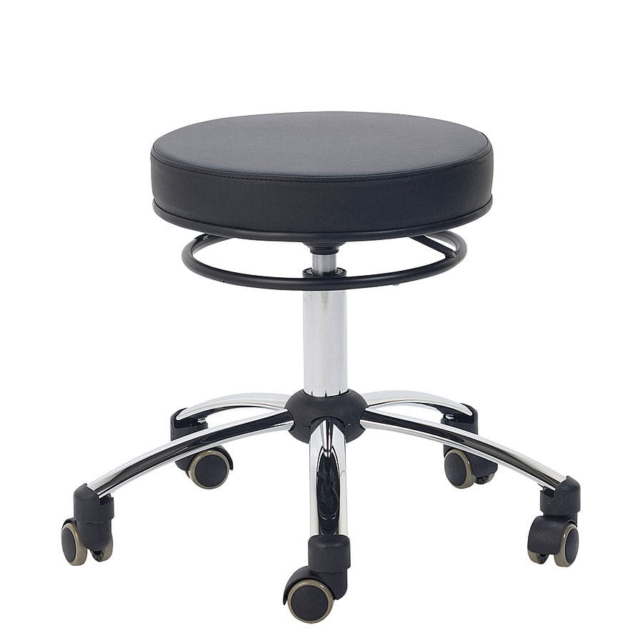 Swivel Stool with Release Ring - Black