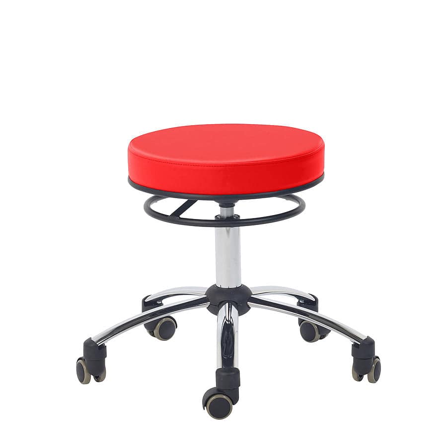 Swivel Stool with Release Ring - Red