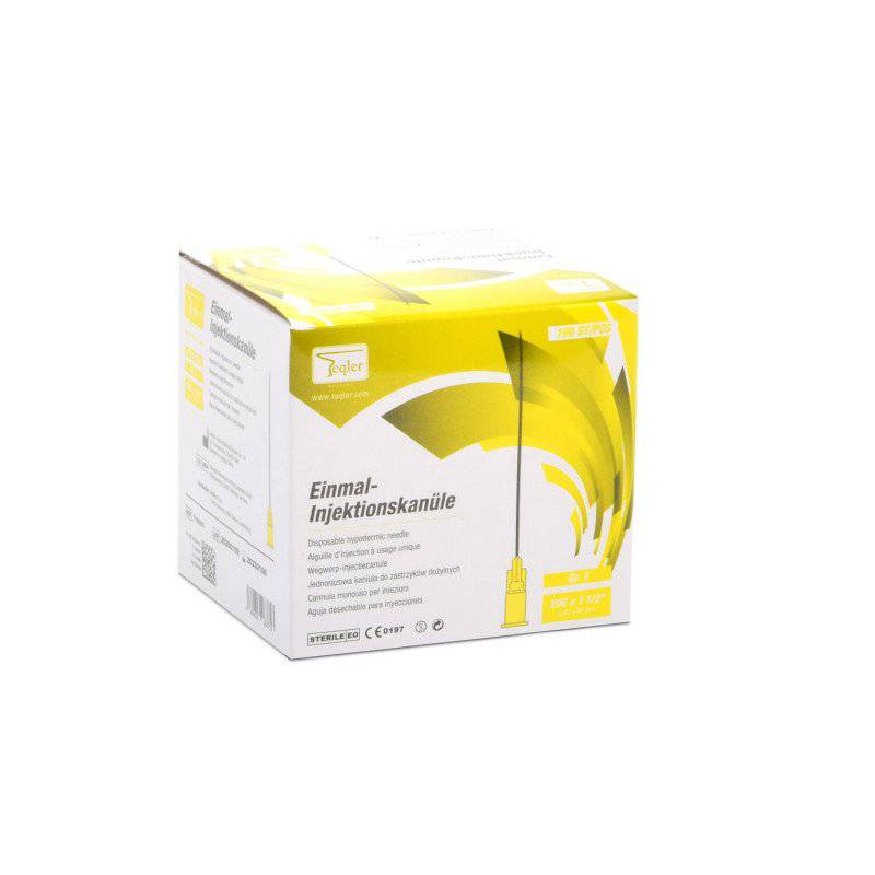 Teqler Disposable Needles 20G 0.9 x 40mm Yellow x 100