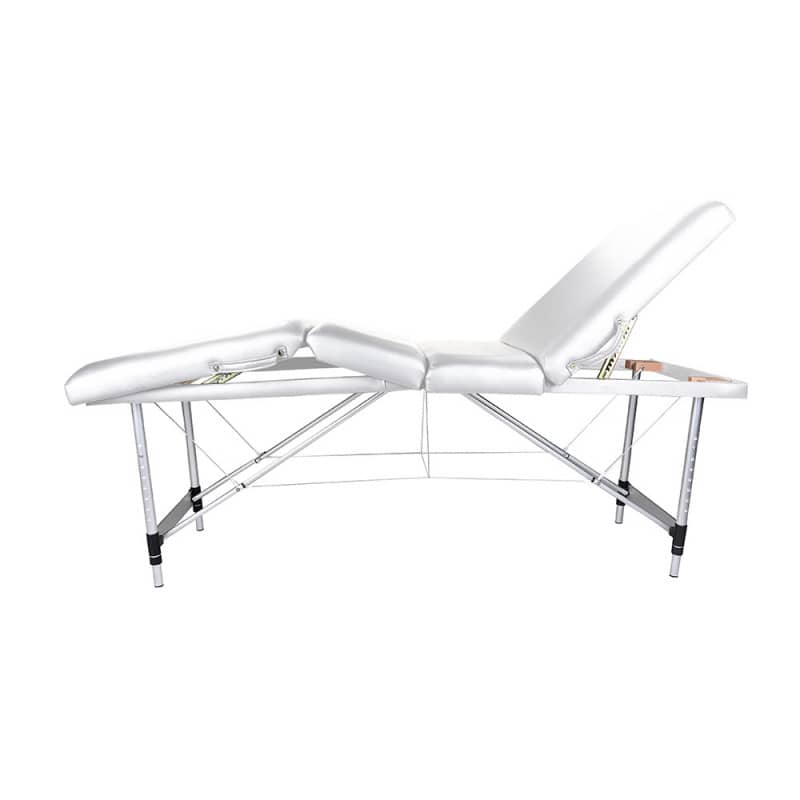 Teqler Portable Aluminium Massage Couch - White