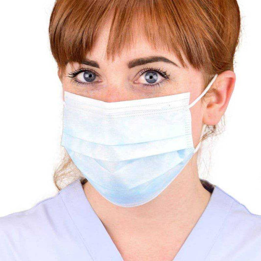 Teqler Surgical Mask (with Elastic Earloops) 3 ply - Blue