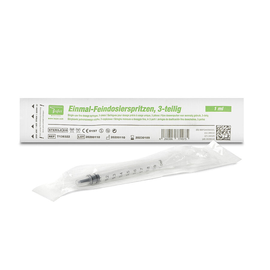 1ml Precision Dosage Syringe || 3-Part || Pack of 100